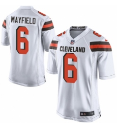 Men's Nike Cleveland Browns #6 Baker Mayfield Game White NFL Jersey