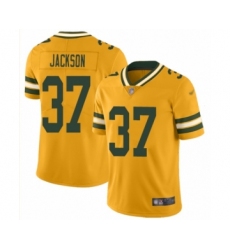Youth Green Bay Packers #37 Josh Jackson Limited Gold Inverted Legend Football Jersey