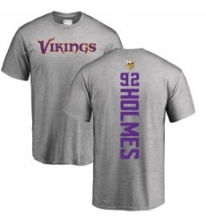 NFL Nike Minnesota Vikings #92 Jalyn Holmes Ash Backer T-Shirt