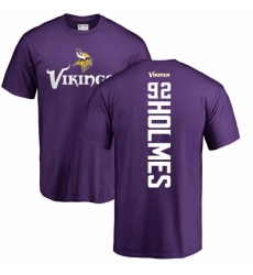 NFL Nike Minnesota Vikings #92 Jalyn Holmes Purple Backer T-Shirt