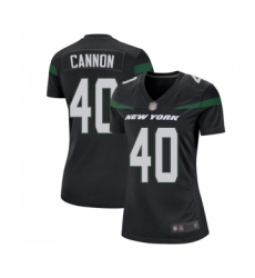 Women's New York Jets #40 Trenton Cannon Game Black Alternate Football Jersey