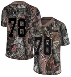 Men's Nike Baltimore Ravens #78 Orlando Brown Jr. Limited Camo Salute to Service NFL Jersey