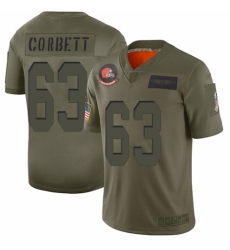 Youth Cleveland Browns #63 Austin Corbett Limited Camo 2019 Salute to Service Football Jersey