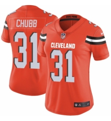 Women's Nike Cleveland Browns #31 Nick Chubb Orange Alternate Vapor Untouchable Elite Player NFL Jersey