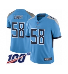 Men's Tennessee Titans #58 Harold Landry Light Blue Alternate Vapor Untouchable Limited Player 100th Season Football Jersey