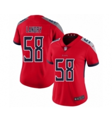 Women's Tennessee Titans #58 Harold Landry Limited Red Inverted Legend Football Jersey