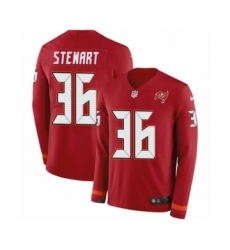Men's Nike Tampa Bay Buccaneers #36 M.J. Stewart Limited Red Therma Long Sleeve NFL Jersey