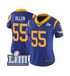 Women's Nike Los Angeles Rams #55 Brian Allen Royal Blue Alternate Vapor Untouchable Limited Player Super Bowl LIII Bound NFL Jersey
