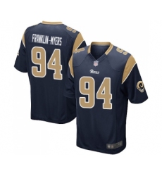 Men's Los Angeles Rams #94 John Franklin-Myers Game Navy Blue Team Color Football Jersey