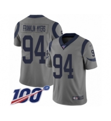 Youth Los Angeles Rams #94 John Franklin-Myers Limited Gray Inverted Legend 100th Season Football Jersey