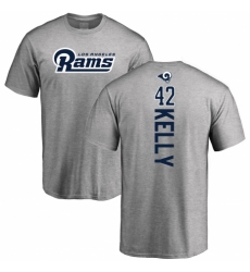 NFL Nike Los Angeles Rams #42 John Kelly Ash Backer T-Shirt