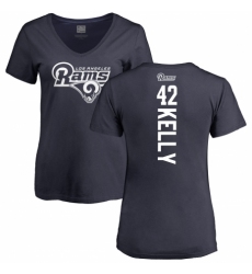 NFL Women's Nike Los Angeles Rams #42 John Kelly Navy Blue Backer T-Shirt
