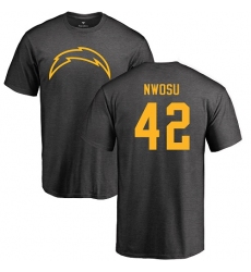 NFL Nike Los Angeles Chargers #42 Uchenna Nwosu Ash One Color T-Shirt