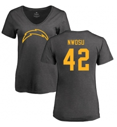 NFL Women's Nike Los Angeles Chargers #42 Uchenna Nwosu Ash One Color T-Shirt