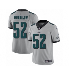 Men's Philadelphia Eagles #52 Paul Worrilow Limited Silver Inverted Legend Football Jersey