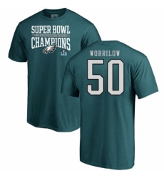 Nike Philadelphia Eagles #50 Paul Worrilow Green Super Bowl LII Champions T-Shirt