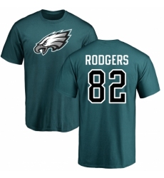 Nike Philadelphia Eagles #82 Richard Rodgers Green Name & Number Logo T-Shirt