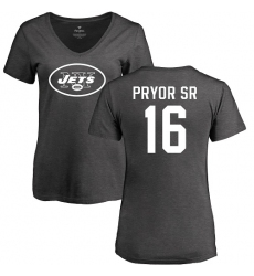NFL Women's Nike New York Jets #16 Terrelle Pryor Sr. Ash One Color T-Shirt