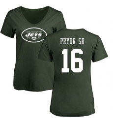 NFL Women's Nike New York Jets #16 Terrelle Pryor Sr. Green Name & Number Logo T-Shirt
