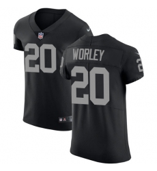 Men's Nike Oakland Raiders #20 Daryl Worley Black Team Color Vapor Untouchable Elite Player NFL Jersey