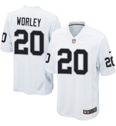 Men's Nike Oakland Raiders #20 Daryl Worley Game White NFL Jersey