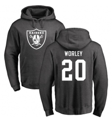NFL Women's Nike Oakland Raiders #20 Daryl Worley Ash One Color Pullover Hoodie