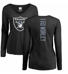 NFL Women's Nike Oakland Raiders #20 Daryl Worley Black Backer Long Sleeve T-Shirt