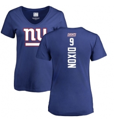 NFL Women's Nike New York Giants #9 Riley Dixon Royal Blue Backer T-Shirt