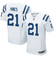 Men's Nike Indianapolis Colts #21 Nyheim Hines Elite White NFL Jersey