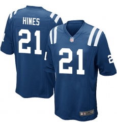 Men's Nike Indianapolis Colts #21 Nyheim Hines Game Royal Blue Team Color NFL Jersey