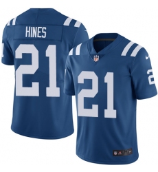 Men's Nike Indianapolis Colts #21 Nyheim Hines Royal Blue Team Color Vapor Untouchable Limited Player NFL Jersey