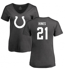 NFL Women's Nike Indianapolis Colts #21 Nyheim Hines Ash One Color T-Shirt