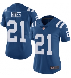 Women's Nike Indianapolis Colts #21 Nyheim Hines Royal Blue Team Color Vapor Untouchable Limited Player NFL Jersey