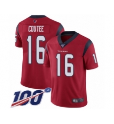 Men's Houston Texans #16 Keke Coutee Red Alternate Vapor Untouchable Limited Player 100th Season Football Jersey