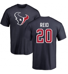 NFL Nike Houston Texans #20 Justin Reid Navy Blue Name & Number Logo T-Shirt