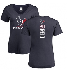 NFL Women's Nike Houston Texans #20 Justin Reid Navy Blue Backer T-Shirt