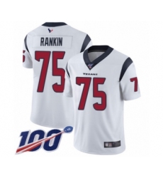 Men's Houston Texans #75 Martinas Rankin White Vapor Untouchable Limited Player 100th Season Football Jersey