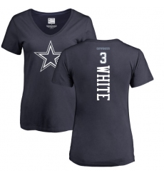 NFL Women's Nike Dallas Cowboys #3 Mike White Navy Blue Backer T-Shirt