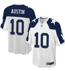 Men's Nike Dallas Cowboys #10 Tavon Austin Game White Throwback Alternate NFL Jersey
