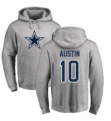 NFL Nike Dallas Cowboys #10 Tavon Austin Ash Name & Number Logo Pullover Hoodie