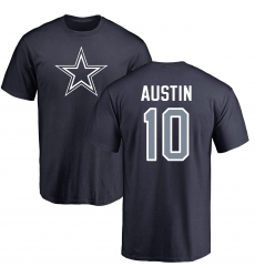 NFL Nike Dallas Cowboys #10 Tavon Austin Navy Blue Name & Number Logo T-Shirt
