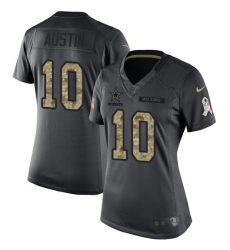Women's Nike Dallas Cowboys #10 Tavon Austin Limited Black 2016 Salute to Service NFL Jersey
