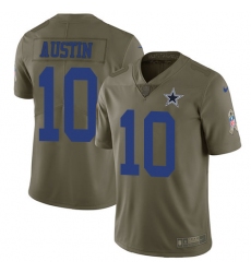 Youth Nike Dallas Cowboys #10 Tavon Austin Limited Olive 2017 Salute to Service NFL Jersey