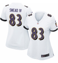 Women's Nike Baltimore Ravens #83 Willie Snead IV Game White NFL Jersey