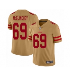 Men's San Francisco 49ers #69 Mike McGlinchey Limited Gold Inverted Legend Football Jersey
