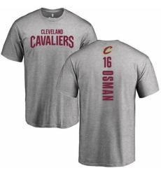 NBA Nike Cleveland Cavaliers #16 Cedi Osman Ash Backer T-Shirt