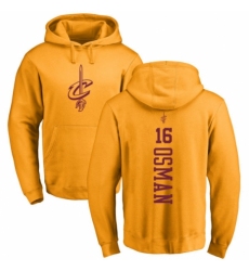 NBA Nike Cleveland Cavaliers #16 Cedi Osman Gold One Color Backer Pullover Hoodie