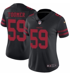 Women's Nike San Francisco 49ers #59 Korey Toomer Black Vapor Untouchable Limited Player NFL Jersey