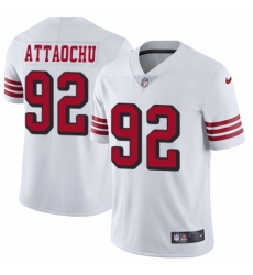 Men's Nike San Francisco 49ers #92 Jeremiah Attaochu Elite White Rush Vapor Untouchable NFL Jersey
