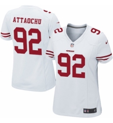 Women's Nike San Francisco 49ers #92 Jeremiah Attaochu Game White NFL Jersey